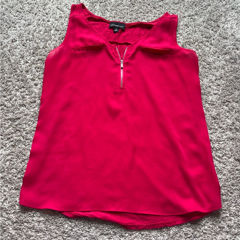 Express Red Sleeveless Top